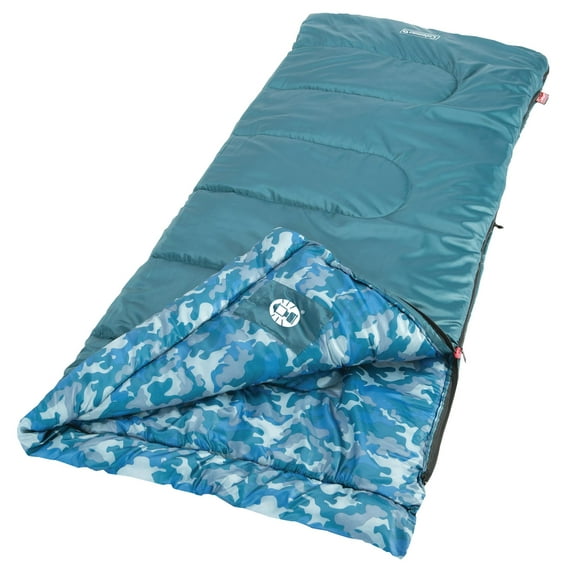 Coleman Kids Camo™ 45°F Youth Sleeping Bag, Blue Camo