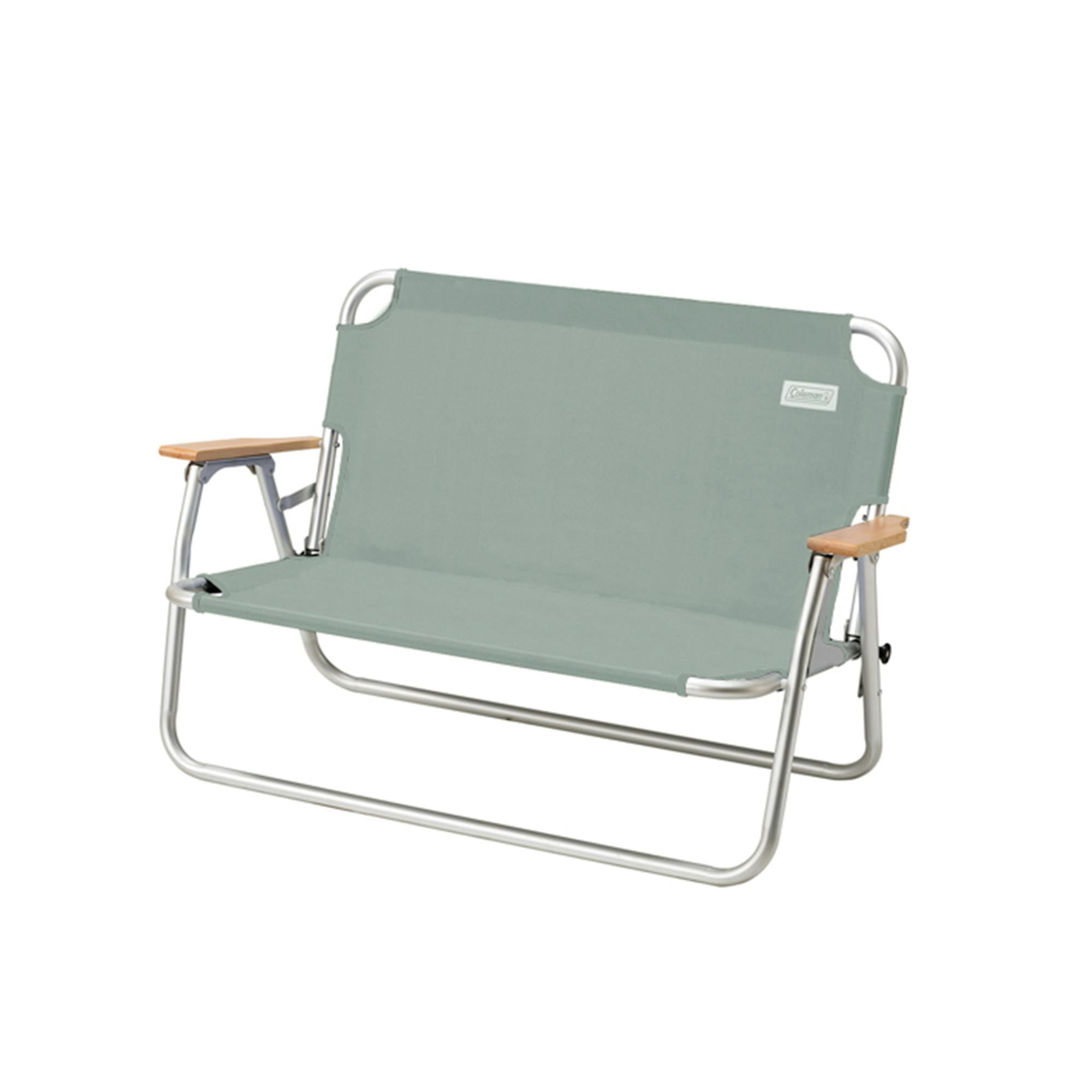 Coleman 42'' Natural Wood and Aluminum Foldable Outdoor Bench