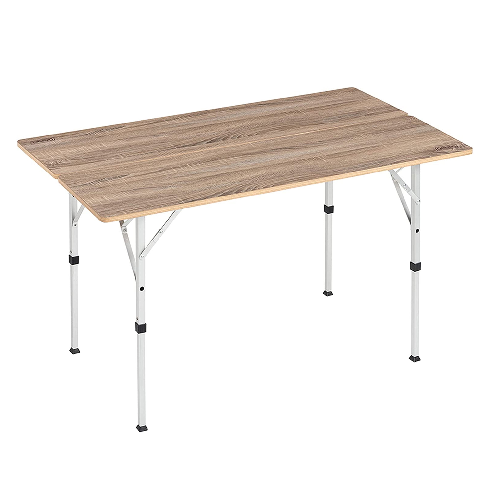 Coleman Living Collection Folding Table w/Lightweight Aluminum Frame, Brown