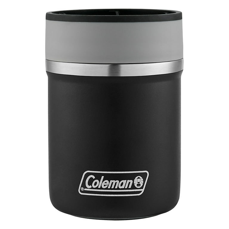 Coleman Lounger Insulated Stainless Steel Can Cooler, Black 