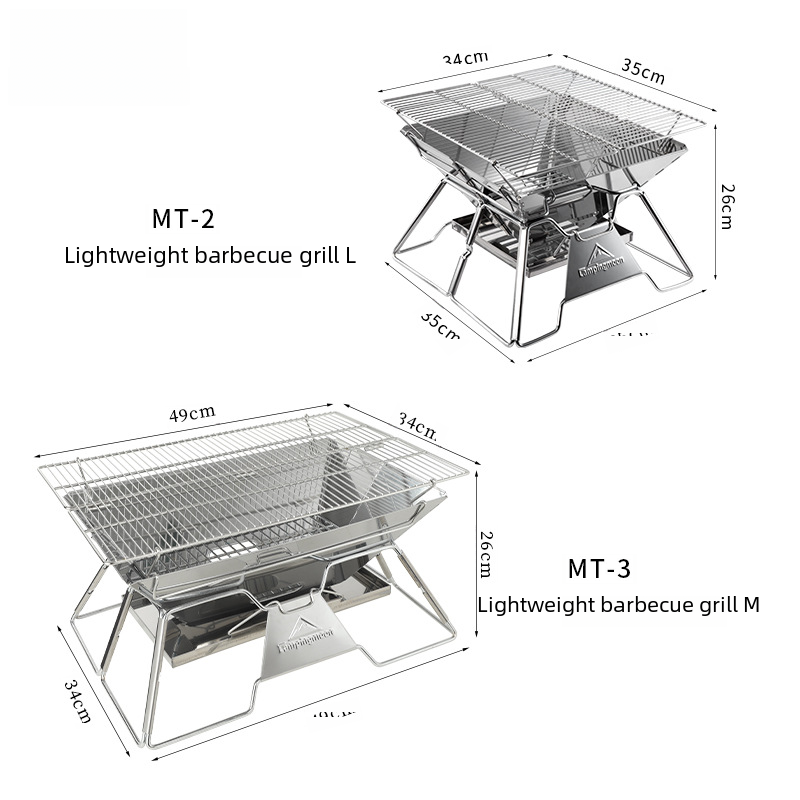 Coleman MT3 large folding portable stainless steel barbecue grill BBQ