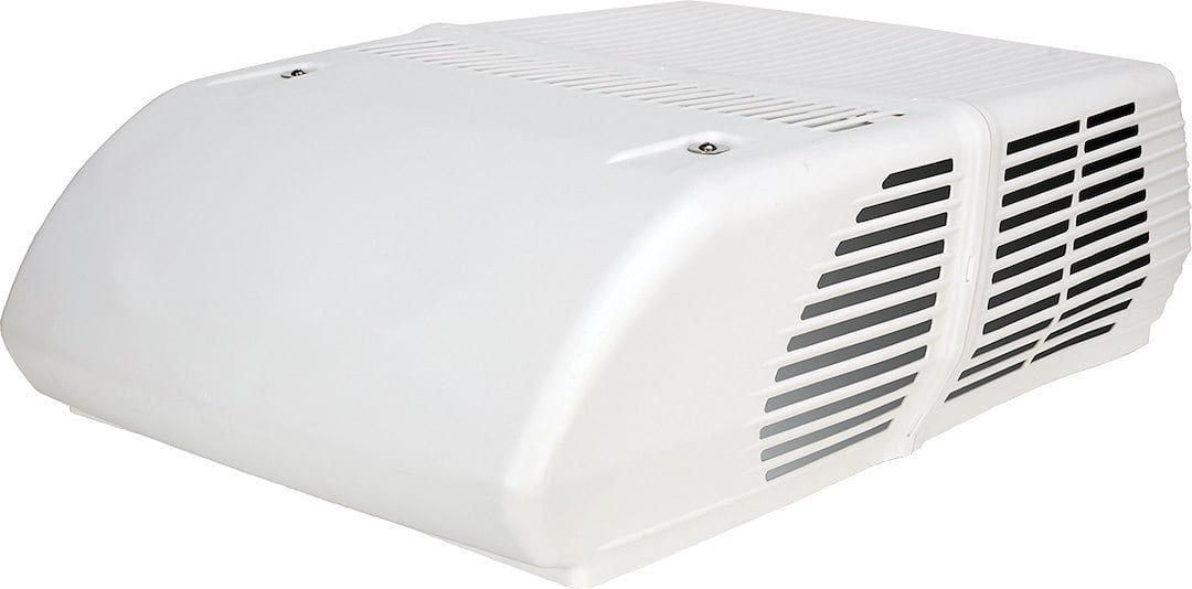Low-Profile White Air Conditioner with Heater, 13,500 BTU