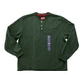 thumbnail image 1 of Coleman Men's 1/4 Snap Sherpa Lined Waffle Relaxed Fit Henley Shirt (Hunter Green Heather, XXL), 1 of 1