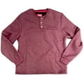 thumbnail image 1 of Coleman Men's 1/4 Snap Sherpa Lined Waffle Relaxed Fit Henley Shirt (Port Heather, XL), 1 of 1