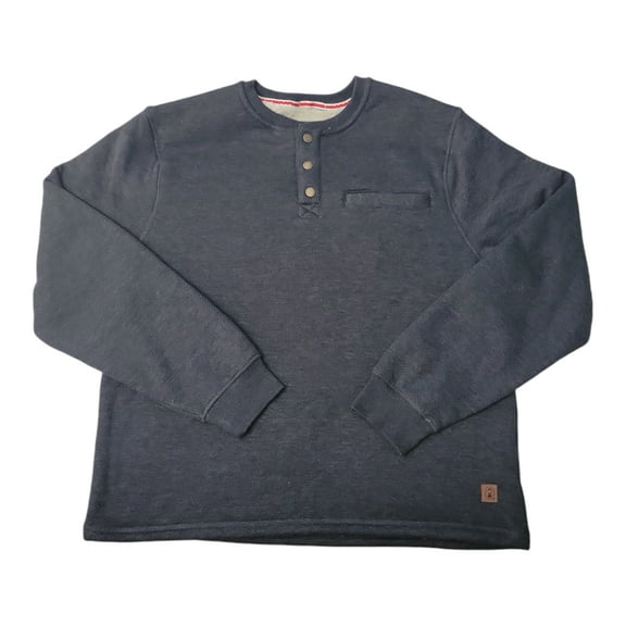 Coleman Men's Long Sleeve Sherpa Lined Secure Chest Pocket Crew Sweatshirt (Charcoal Heather, XL)