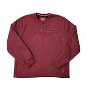 COLEMAN Men's Long Sleeve Sherpa Lined Secure Chest Pocket Crew Sweatshirt (Port Heather, M)
