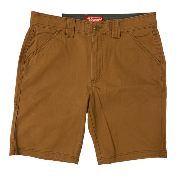 Coleman Men's Relaxed Fit Tear Resistant Stretch Utility Shorts (Toffee, 36)