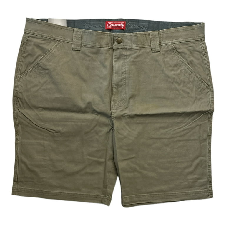 Coleman Men s Relaxed Fit Canvas Flex Utility Shorts Tear Resistant Stretch Walmart