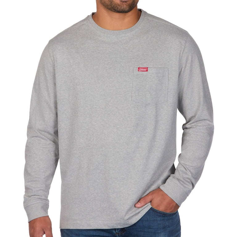 Coleman Men's Rugged Workwear Long Sleeve Crew Neck Chest Pocket