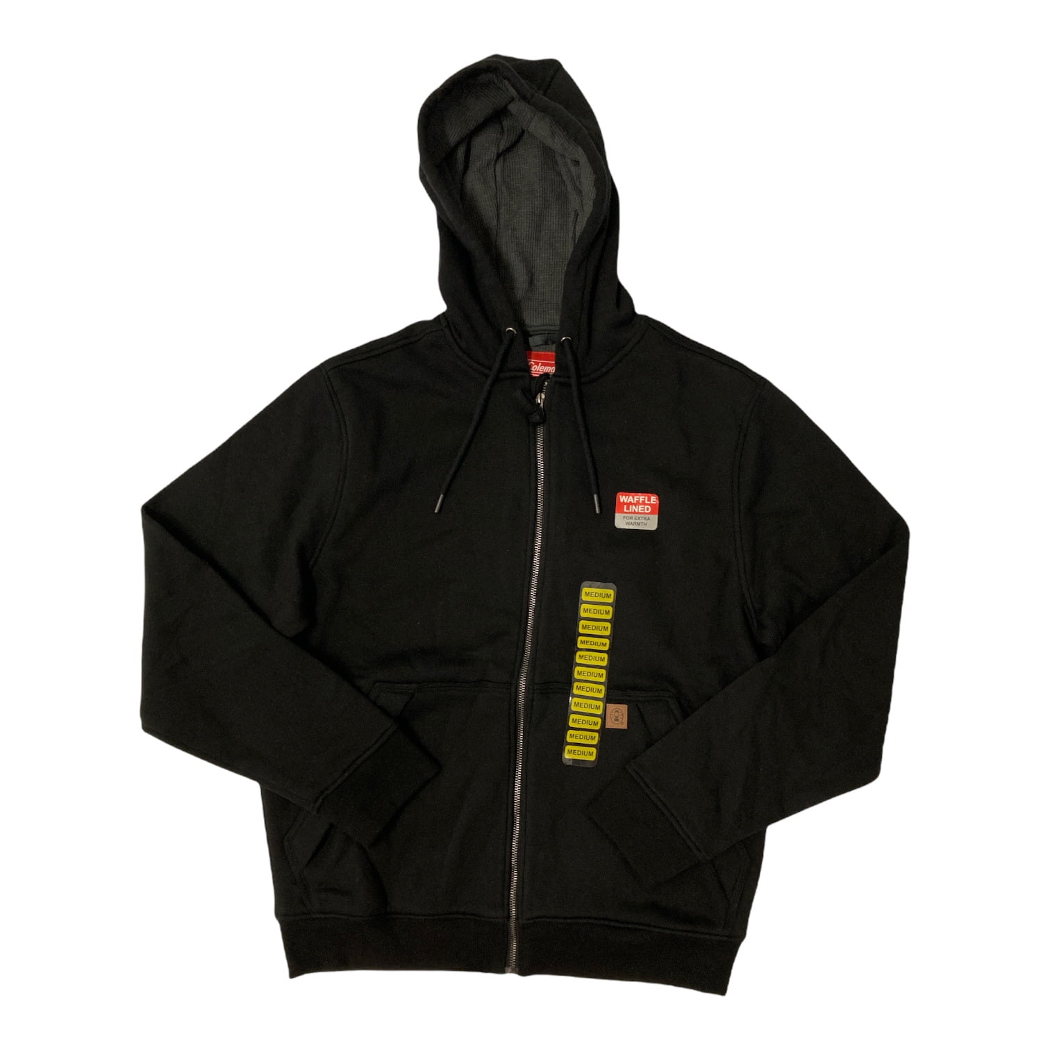 Coleman Men s Waffle Lined Full Zip Workwear Hoodie Black XXL