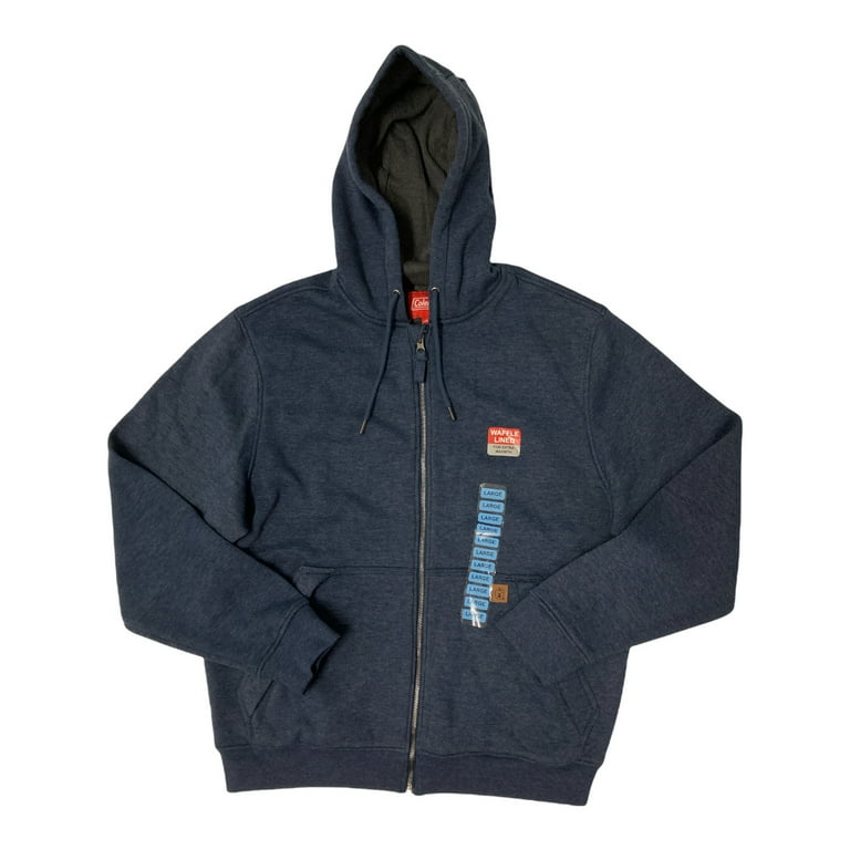 Waffle lined top zip hoodie