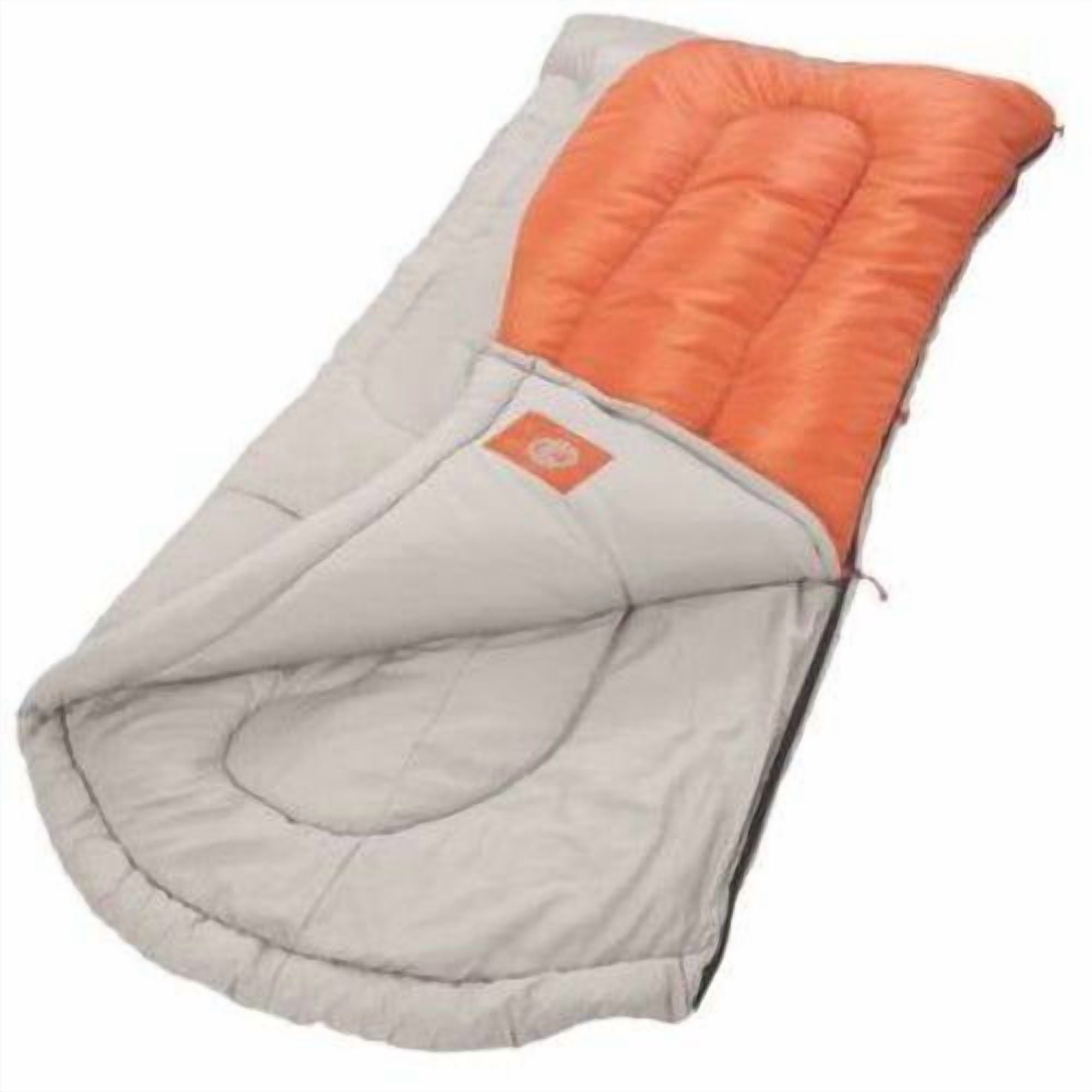 Coleman Montauk 20°F Big and Tall Adult Sleeping Bag, Orange