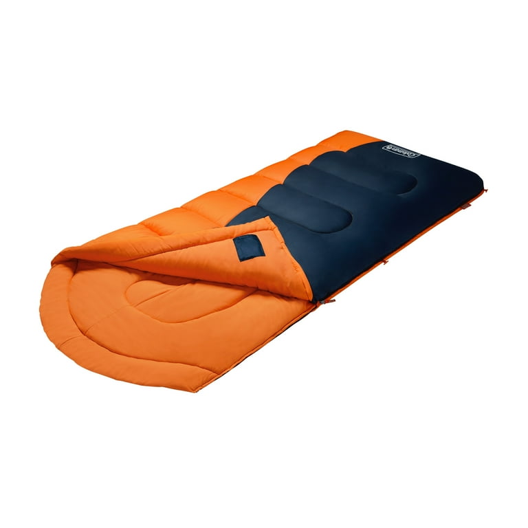 Coleman Montauk 20°F Big and Tall Sleeping Bag, Tiger Lily