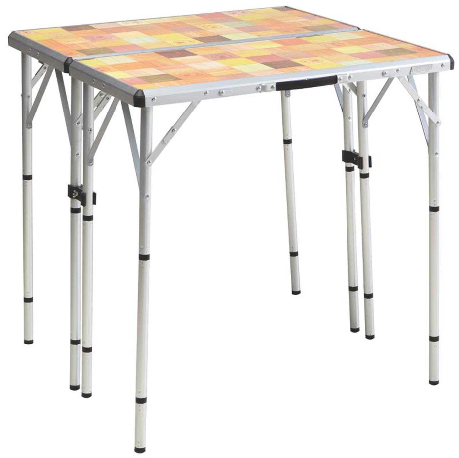 NEW COLEMAN Pack Away 4 in 1 Portable Mosaic Camping Tailgating Picnic Table