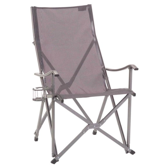 Coleman Patio Weather-Resistant Adult Sling Chair with Drink Holder, Gray