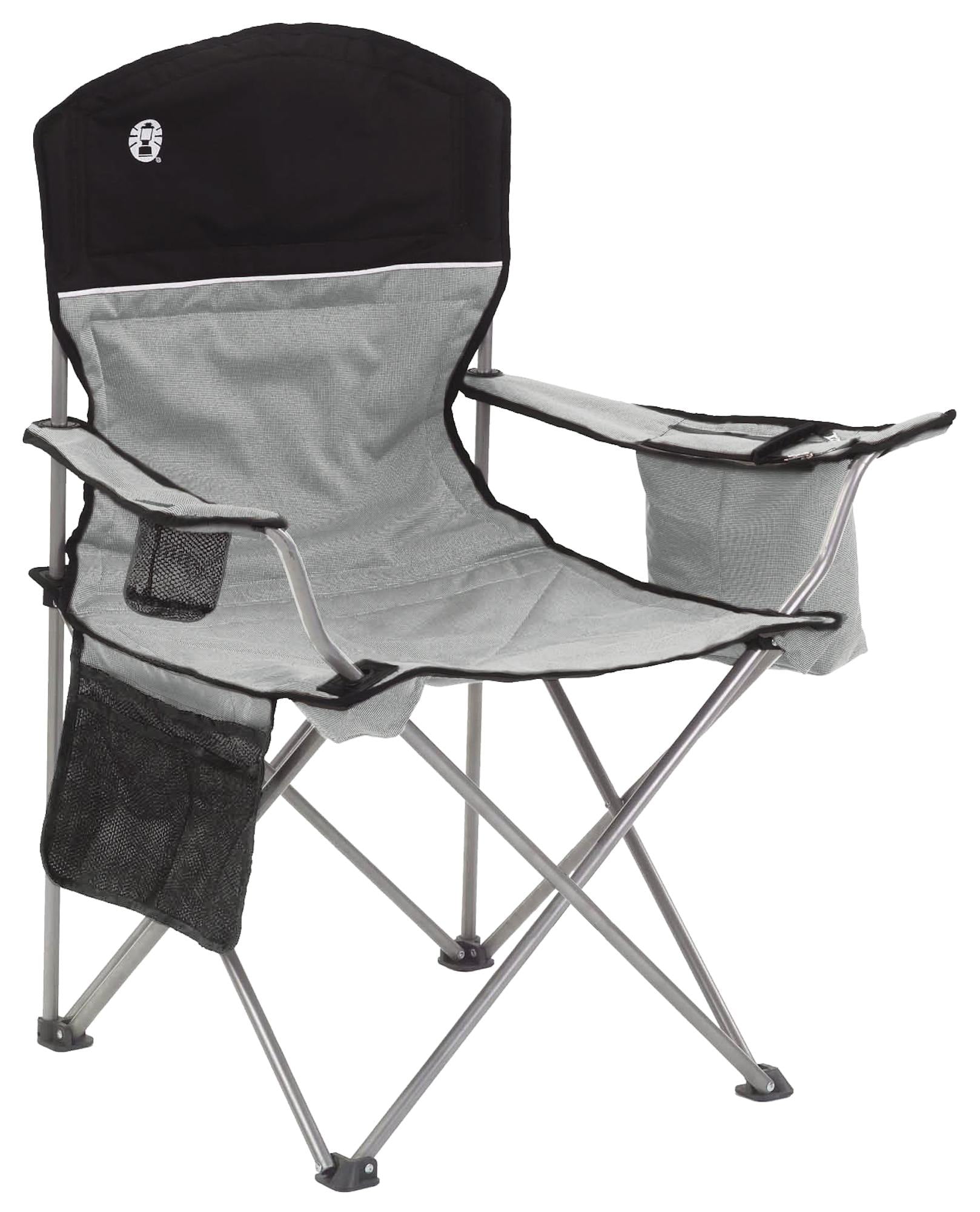Free Shipping Coleman Camping Chair with Built In 4 Can Cooler Gray Walmart