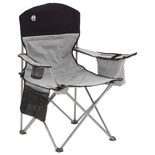 Coleman Portable Camping Quad Chair with 4-Can Cooler, Adult
