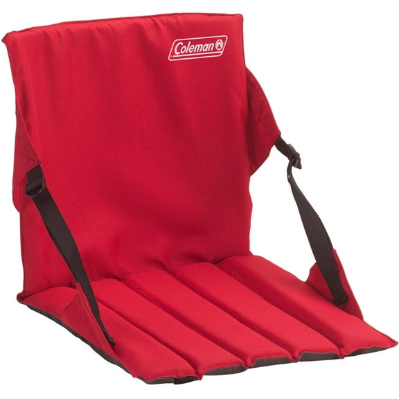 Coleman Portable Stadium Seat Cushion with Backrest, Red