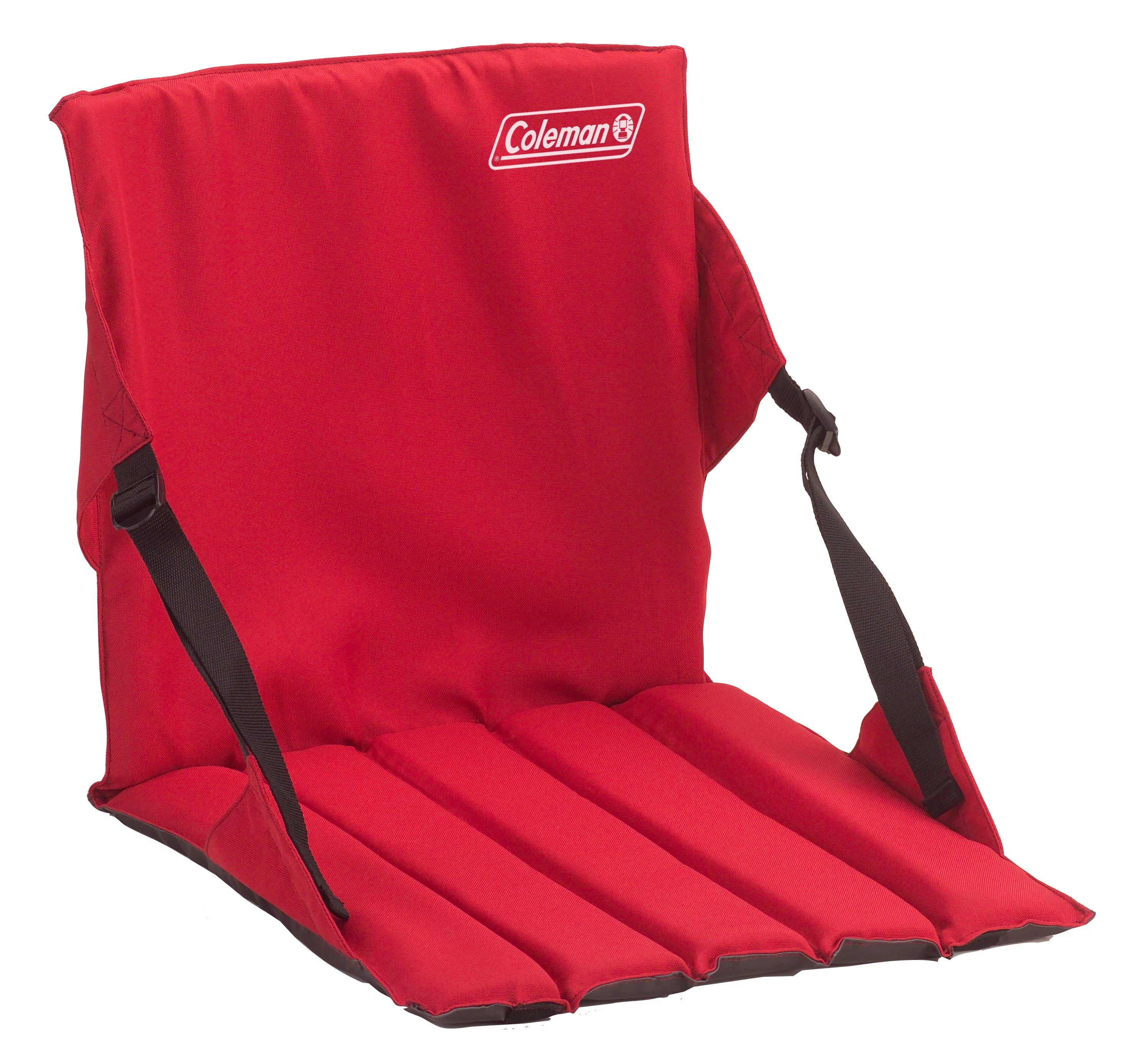 Coleman Portable Stadium Seat Cushion with Backrest, Red