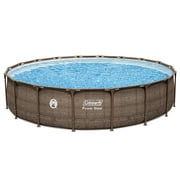 Coleman Power Steel 18’ x 48” Round Metal Frame Above Ground Pool Set