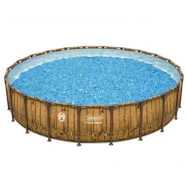 Coleman Power Steel 22' x 52" Round Metal Frame Above Ground Pool Set