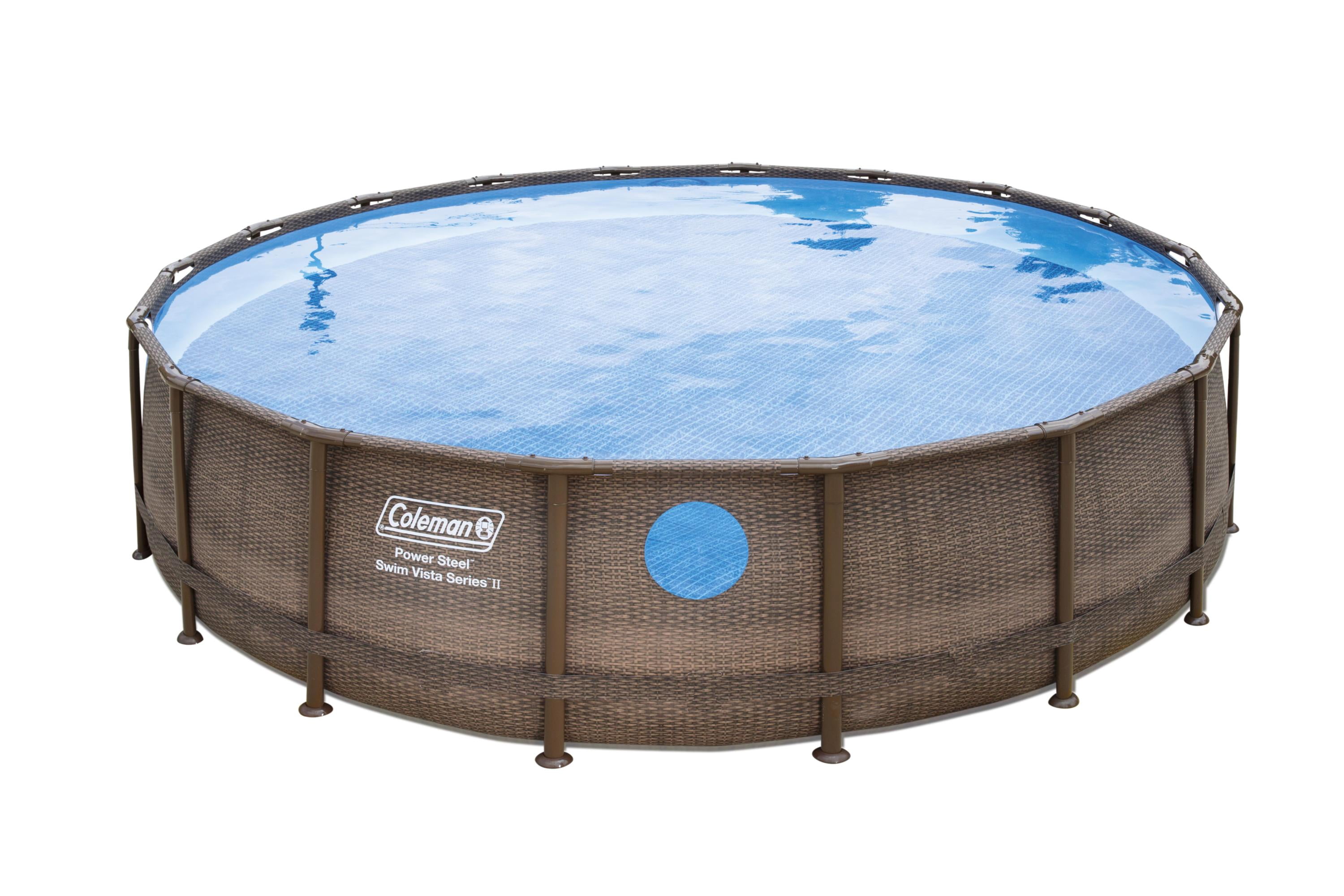 Coleman Power Steel Swim Vista 18' x 48" Above Ground Swimming Pool Set