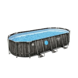Summer Waves 14 ft Round Elite Frame Above Ground Pool, Cool Gray, Ages 6  and Up, Unisex 