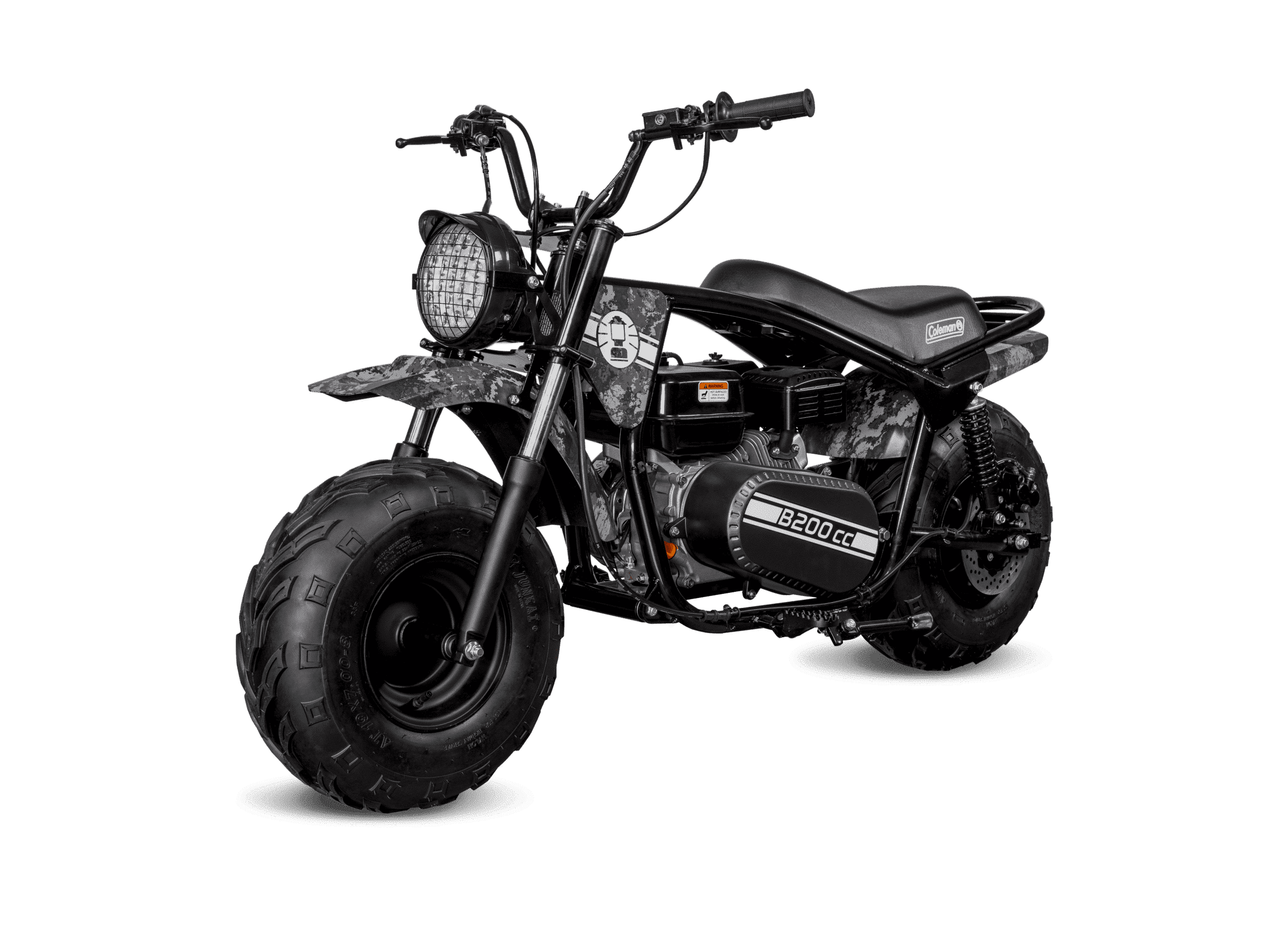 Coleman Powersports B200RSV 196cc Gas Powered Mini Bike, Rear Suspension Off-Road Motorcycle Up to 30 MPH & 20 Miles Range, Pull-Start Engine, Front & Rear Disc Brakes, Ages 13 and Up, Black