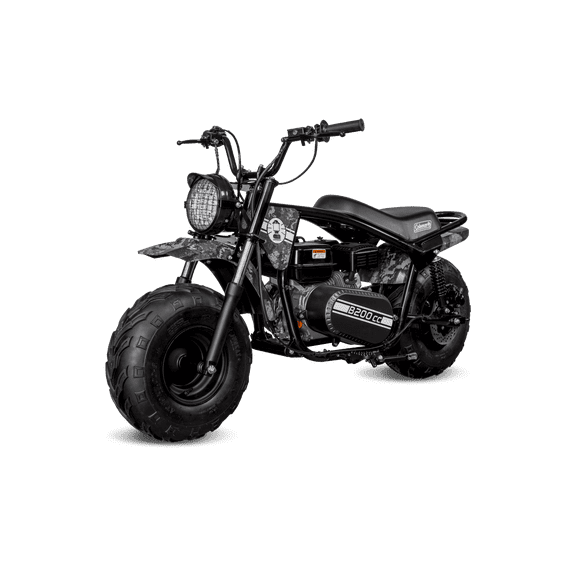 Coleman Powersports B200RSV 196cc Gas Powered Mini Bike, Rear Suspension Off-Road Motorcycle Up to 30 MPH & 20 Miles Range, Pull-Start Engine, Front & Rear Disc Brakes, Ages 13 and Up, Black