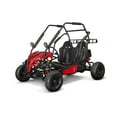 thumbnail image 1 of Coleman Powersports EVKG200 48V Electric Two-Seater Go-Kart, Off-Road Vehicle Up to 18 MPH & 15 Miles Range, Dual Drive Modes, Hydraulic Disc Brakes, Ages 13 and Up, Red, 1 of 3