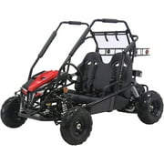 Coleman Powersports GK200 196cc Gas Powered Go-Kart, Two-Seater Off-Road Vehicle Up to 23 MPH, Rugged Suspension, Pull-Start Engine, Ages 13+, Red