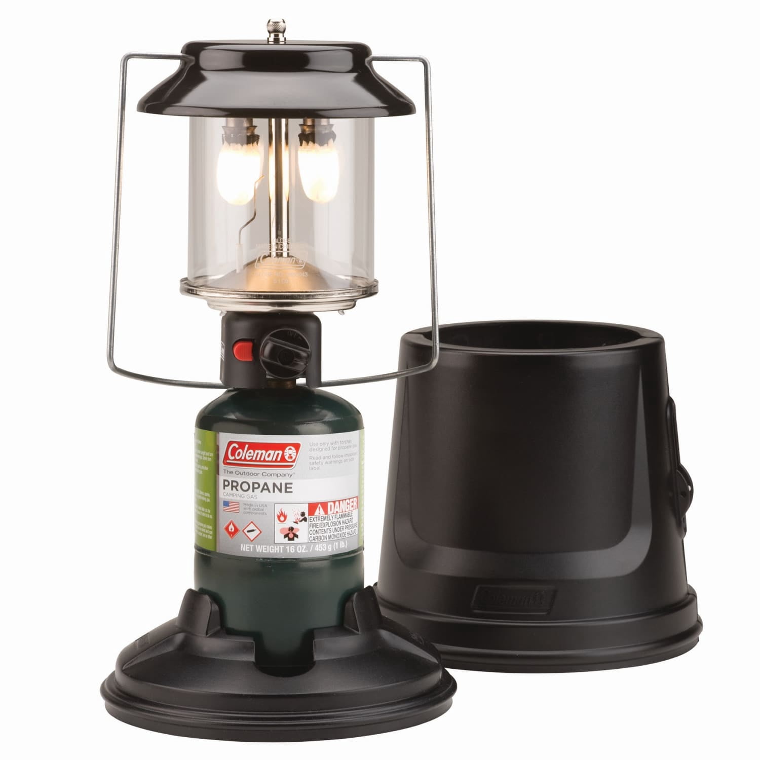 QuickPack 2-Mantle 1000 Lumen Propane Lantern with Carry Case
