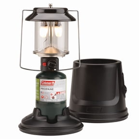QuickPack 2-Mantle 1000 Lumen Propane Lantern with Carry Case, Black