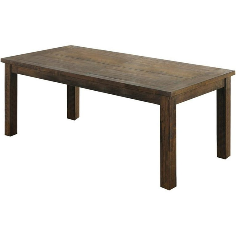 ★mi★ColemanNaturalWoodRollTable 90 Coleman Rectangular Dining Table Rustic Golden Brown