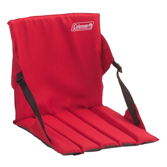 Coleman Portable Stadium Seat Cushion with Backrest, Red