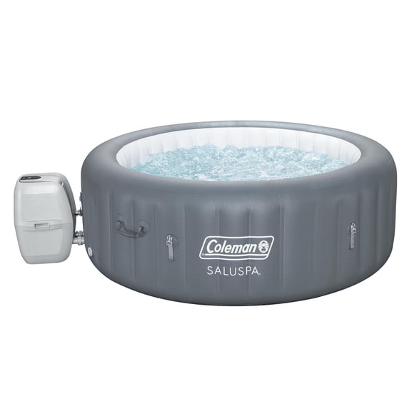 Coleman SaluSpa 4-6 Person AirJet Inflatable Hot Tub with EnergySense Cover, Grey, 77"x28"