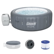 Coleman SaluSpa 4-6 Person AirJet Inflatable Hot Tub with EnergySense Cover, Grey, 77x28