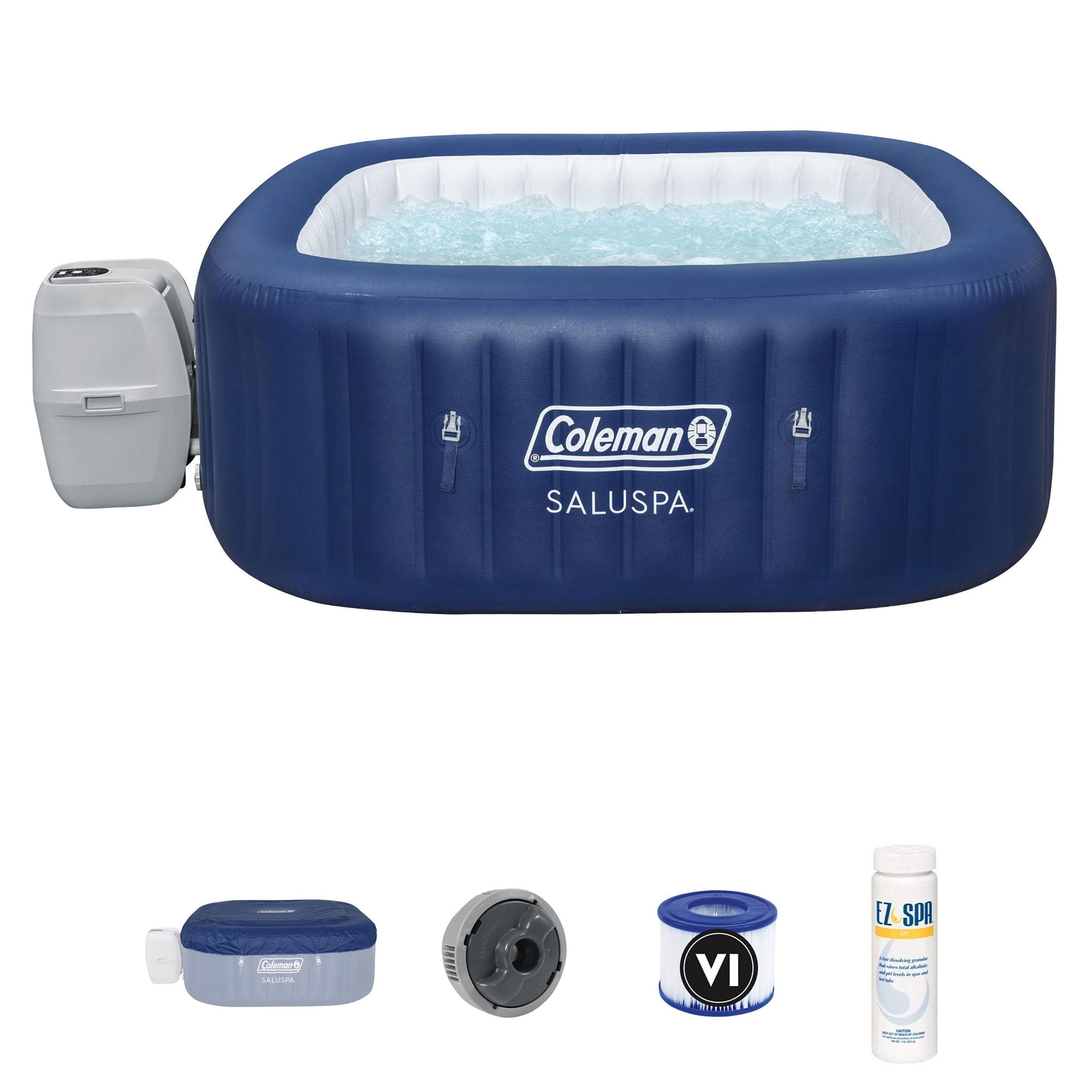 Coleman SaluSpa 4 Person Inflatable Hot Tub w/ Raising Balancing