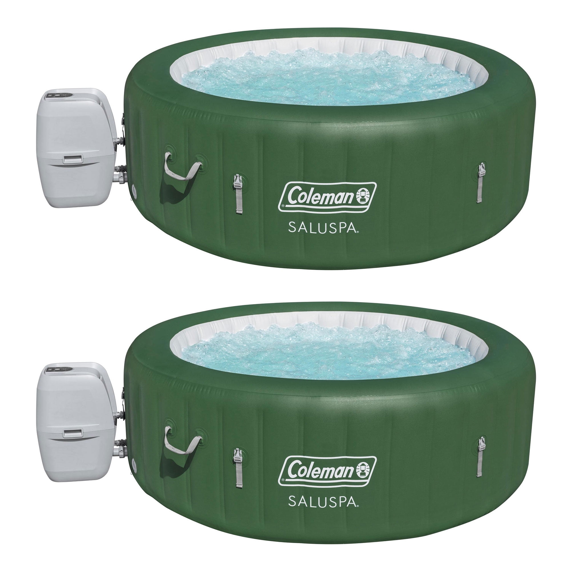 Coleman SaluSpa 6 Person Inflatable Spa Bubble Massage Hot Tub, (2 Pack