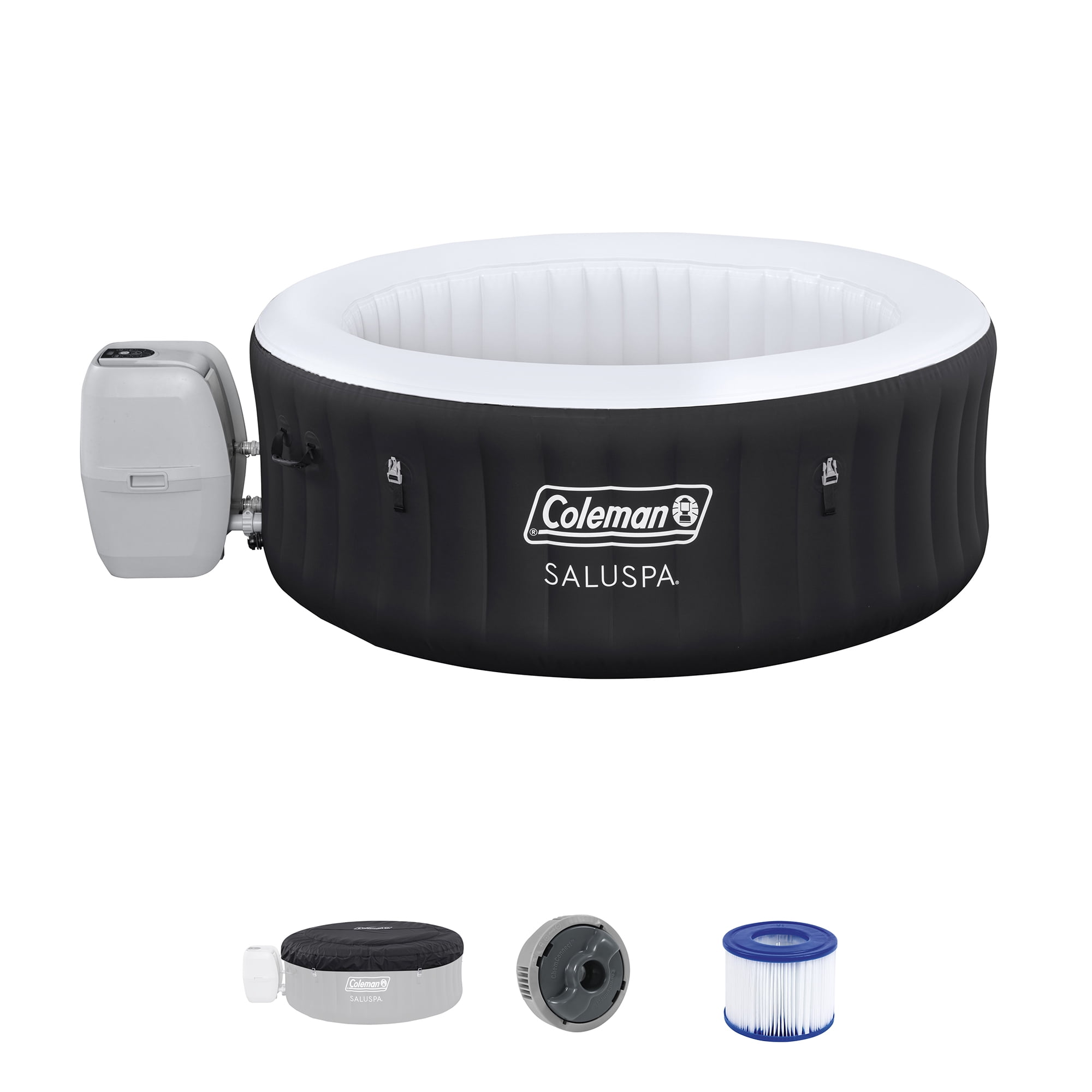 Coleman Atlantis SaluSpa 140 AirJet Square 4-6 Person Inflatable Hot ...