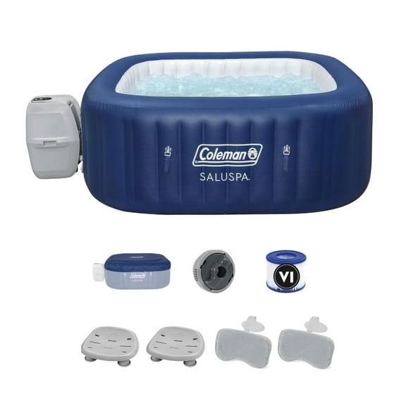 Coleman SaluSpa Atlantis Hot Tub w/ 2 Spa Seat & 2 Pillows w/ Pump # P09144