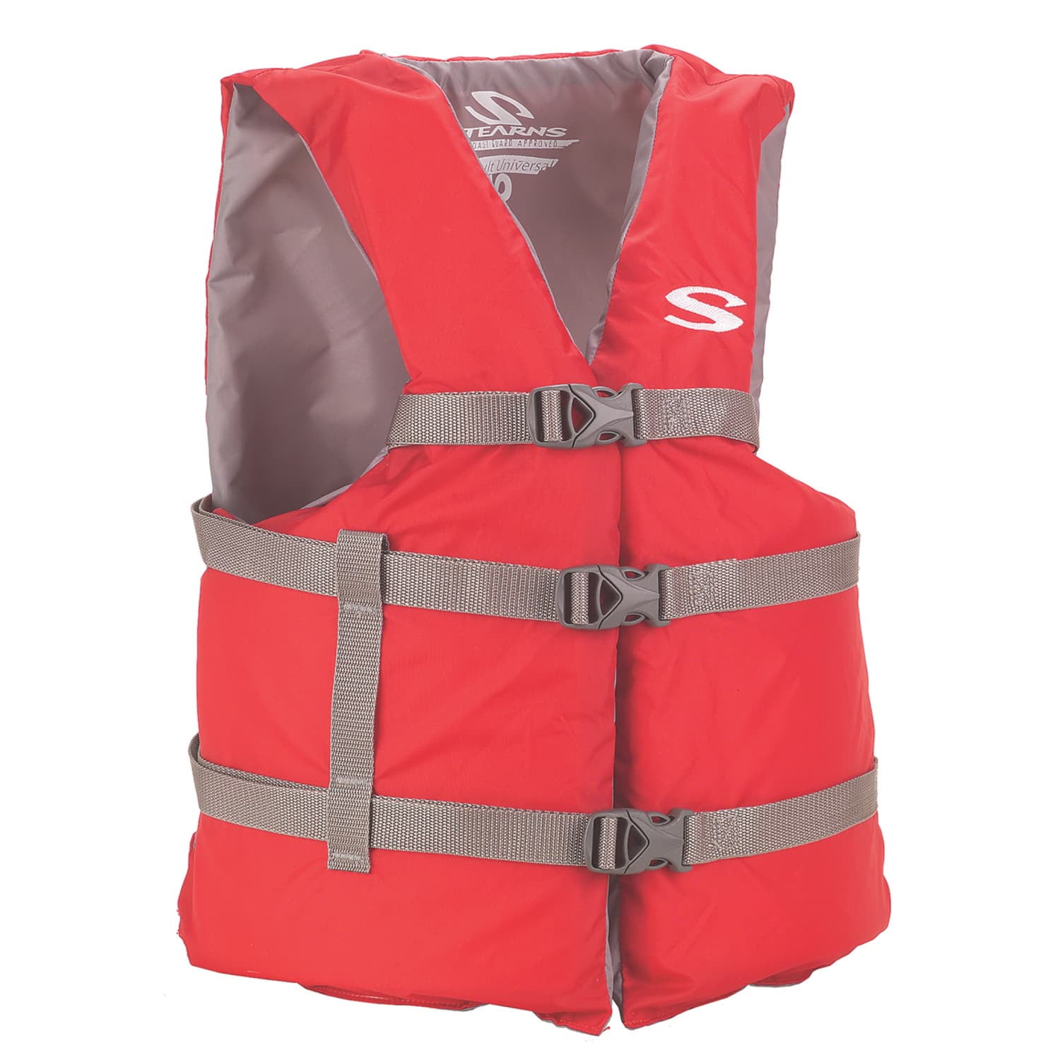 Coleman Stearns Adult Classic Series Universal Life Jacket and Vest Flotation, Red