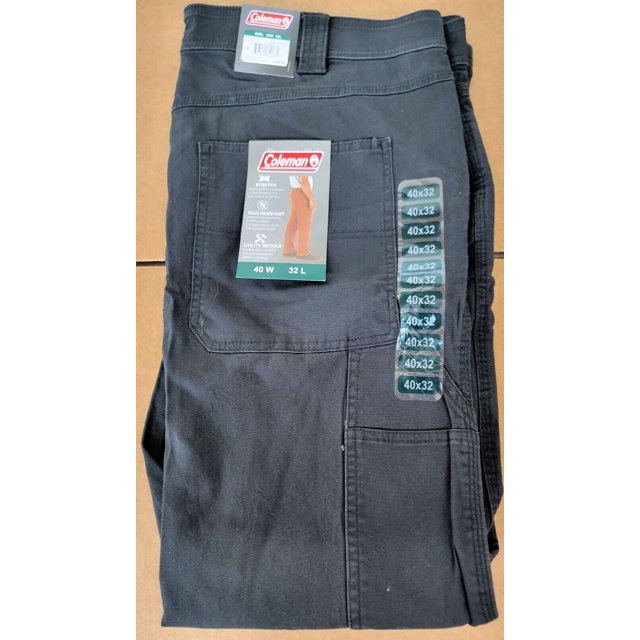 Coleman Men's Tear Resistant Stretch Utility Pant (Phantom, 40x32)