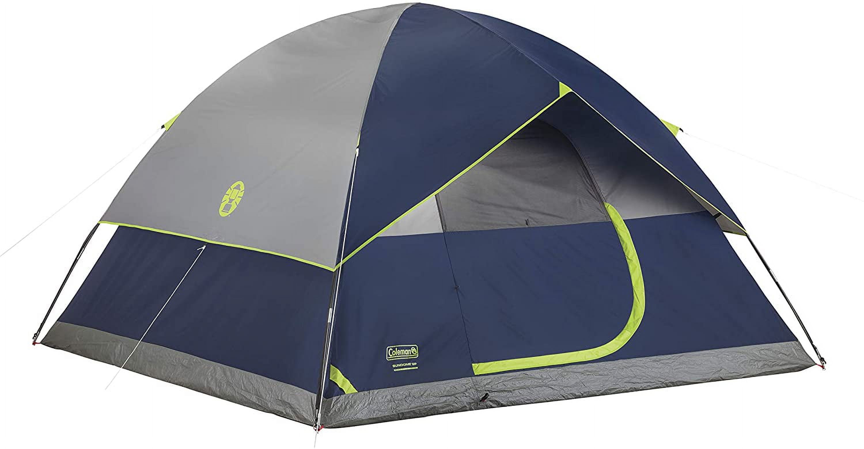 Coleman Sundome Camping Tent, 2/3/4/6 Person Dome Tent with SnagFree