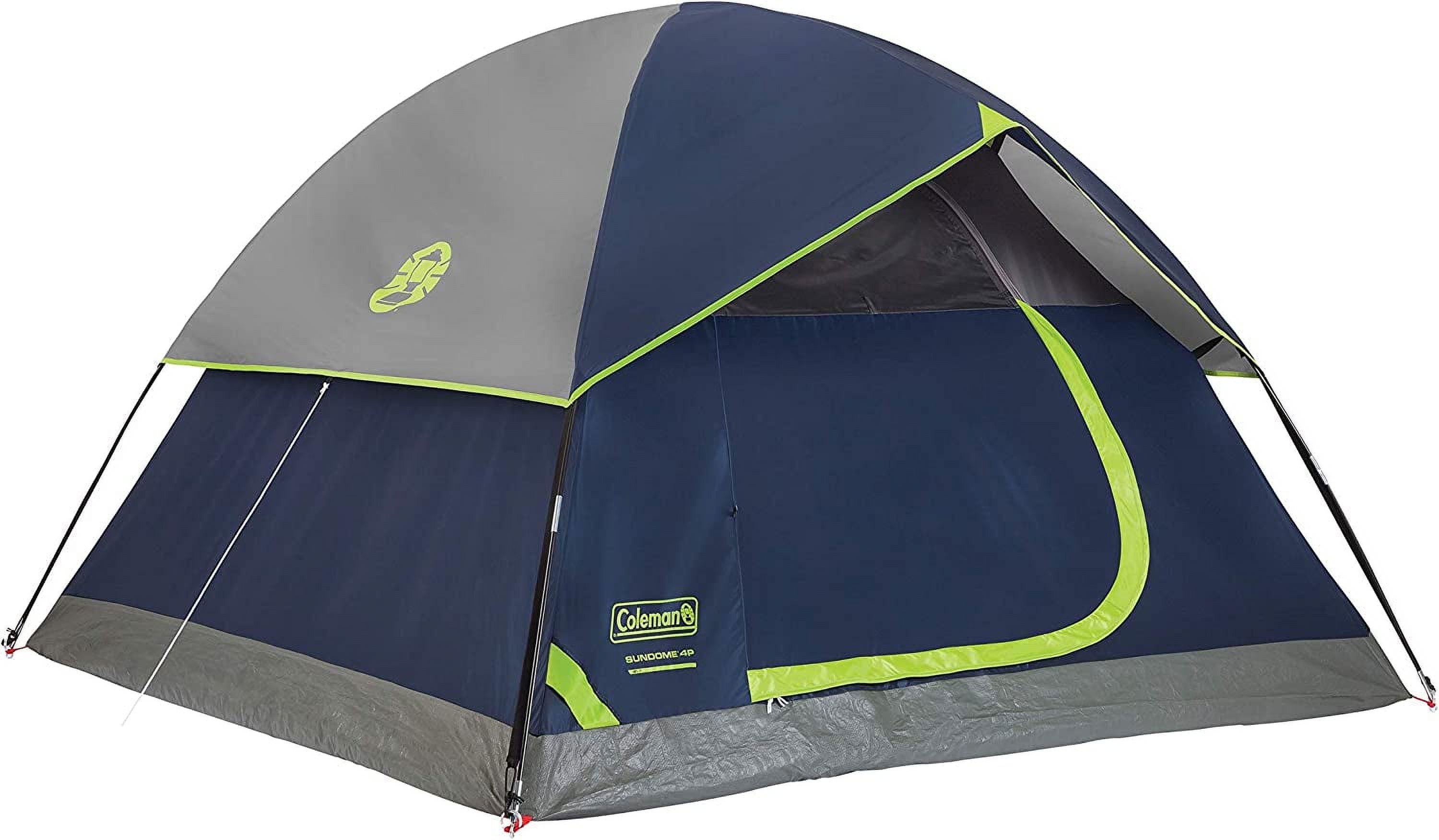 Coleman Sundome Camping Tent With Rainfly,6 Person Tent Sets Up In