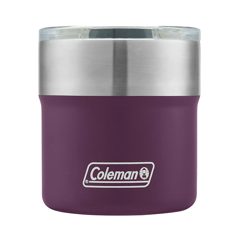 Coleman Sundowner Insulated Stainless Steel Rocks Glass, 13 oz, Purple 