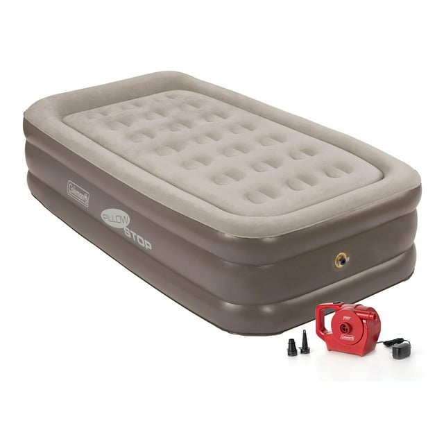 Coleman SupportRest Pillowstop 18" DoubleHigh Airbed with Rechargeable Pump, Twin