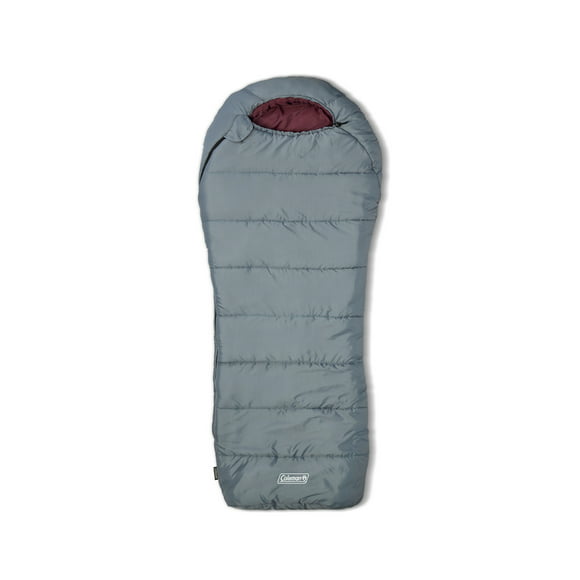 Coleman Tidelands 50-Degree Warm Weather Mummy Big and Tall Sleeping Bag, Gray