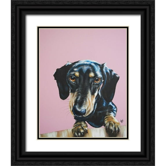 Coleman, Victoria 20x24 Black Ornate Wood Framed with Double Matting Museum Art Print Titled - The Constant Visitor