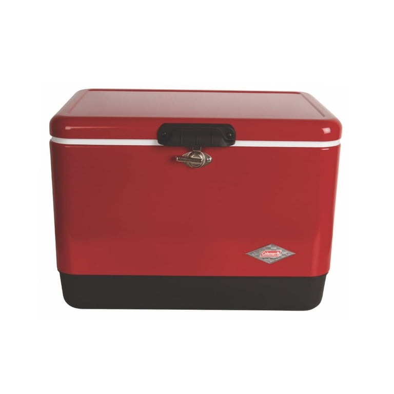 Coleman 54 Quart Steel Belted Cooler Red / コールマン スチールベルト クーラーボックス 54 Quart 85缶収納 大容量 保冷ボックス レッド 3000003539 Coleman Vintage 54-Quart Steel Belted Cooler, Red - Walmart.com